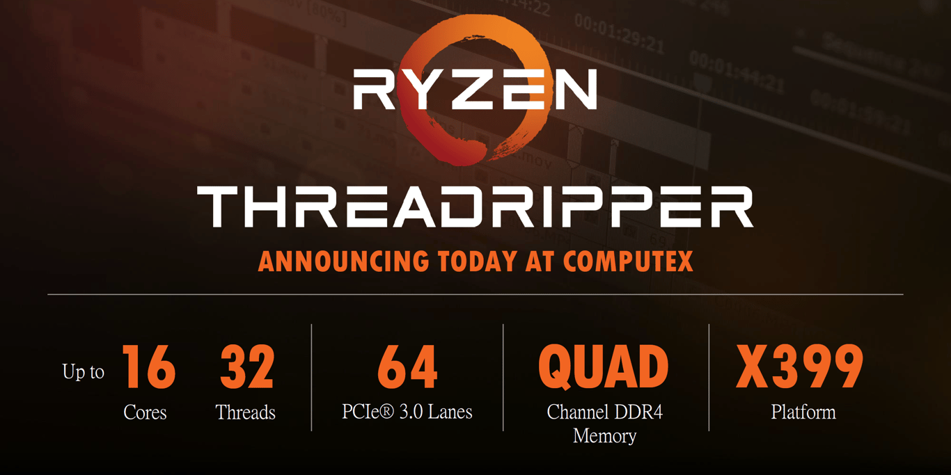 AMD RYZEN 스레드리퍼, 가겨 및 출시일 공개!