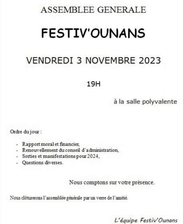 Assemblée Générale 2023