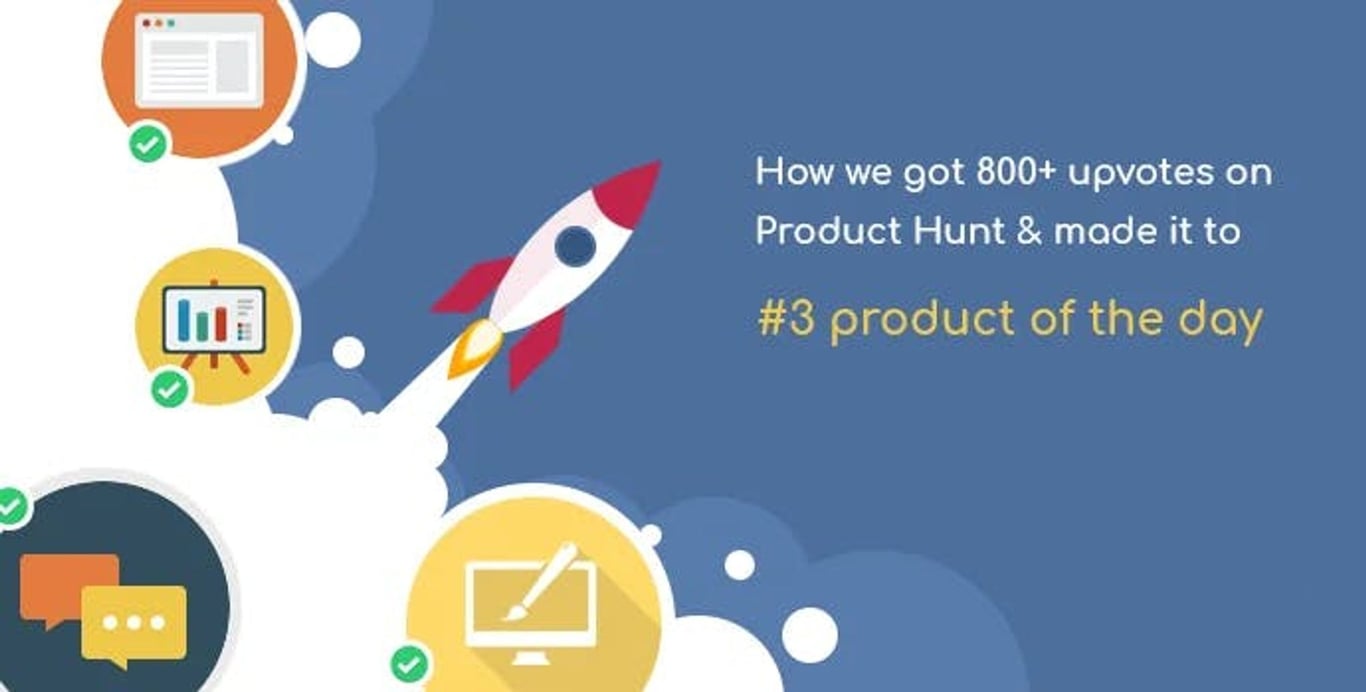 How we Got 800+ Upvotes on Product Hunt And Made it to #3 Product of The Day
