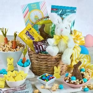 Bunny-shaped candies and snacks, symbols of Easter