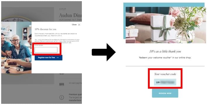 빌레로이앤보흐 할인코드 사용방법