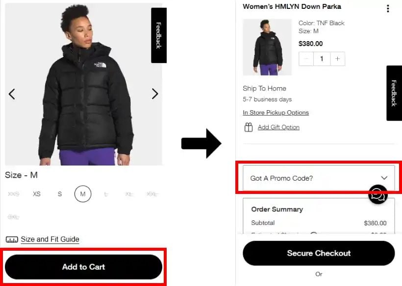 노스페이스 할인코드 입력