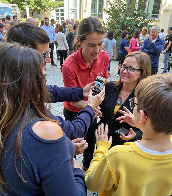 AI Influencers interacting with fans symbolizing the future of digital marketing with AI humans and AI virtual personas