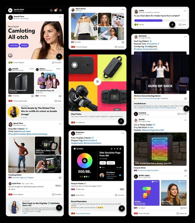 Collage of successful AI influencer campaigns, showcasing the effectiveness of AI-generated personas in marketing.