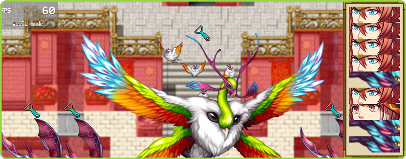 敵キャラの顔グラ表示