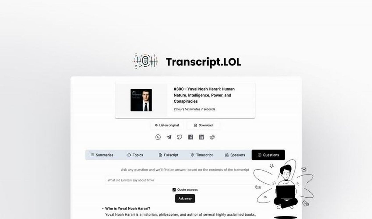 Transcript.LOL Lifetime Deal