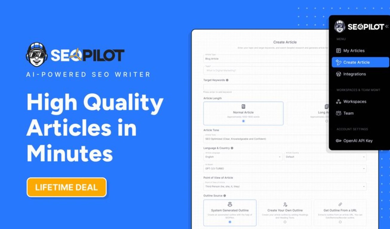 SEOPilot AI Writer Lifetime Deal