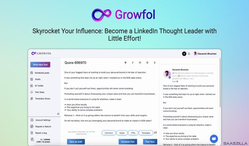Growfol Lifetime Deal