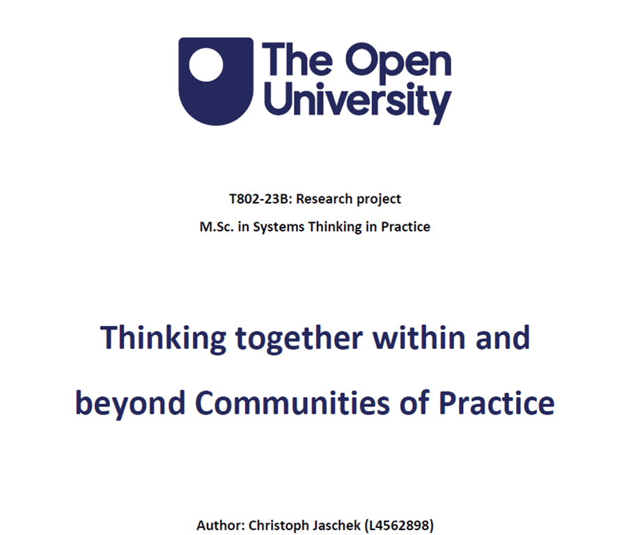 Thinking together within and beyond Communities of Practice