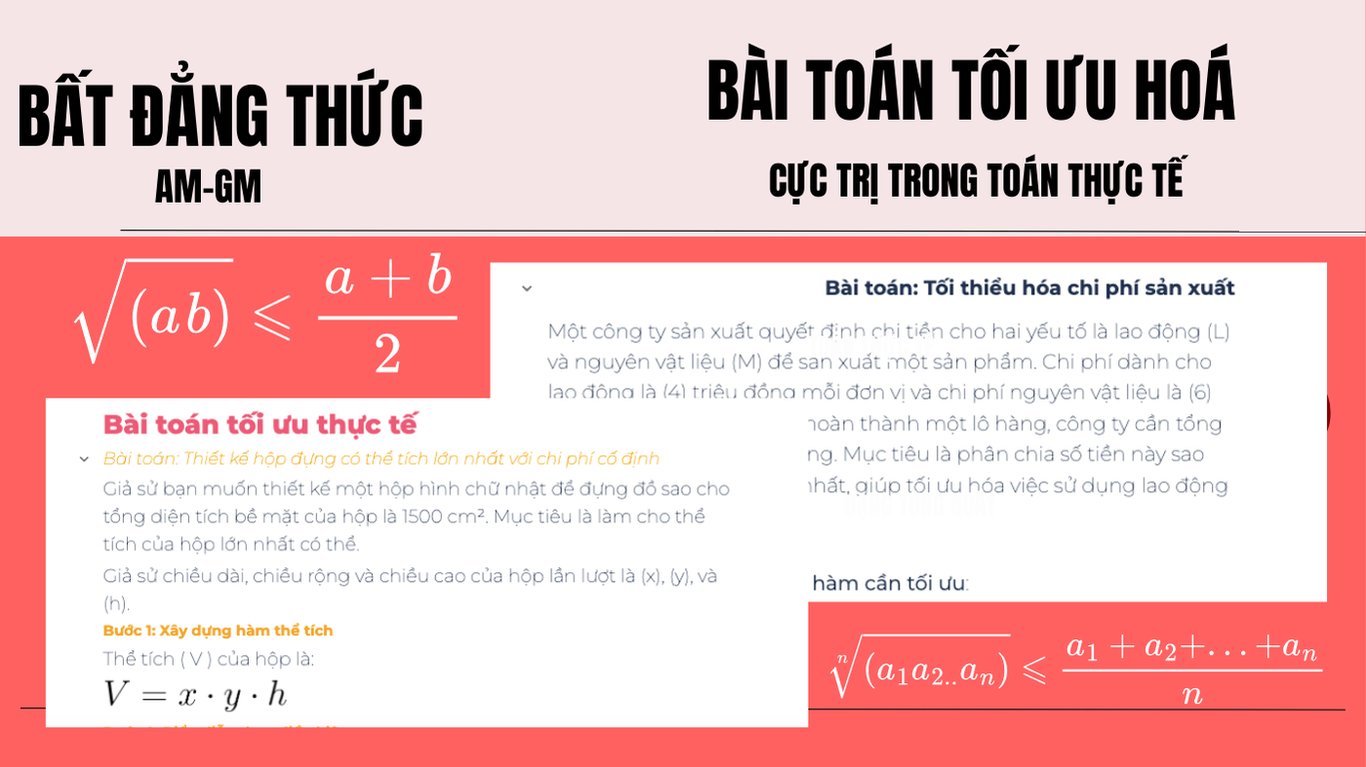 Bất Đẳng Thức AM-GM và Toán Thực Tế Tối Ưu hoá