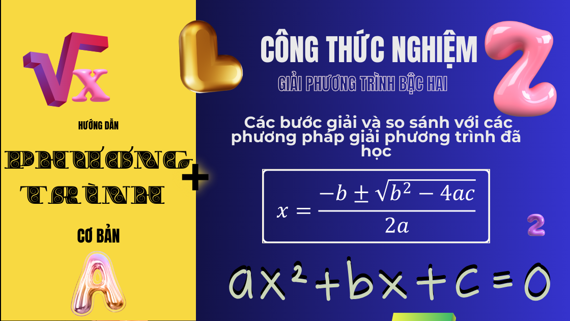 Phương pháp giải Phương Trình Bậc Hai Một Ẩn Dễ Hiểu và Chi Tiết | Toán Cô Diễm