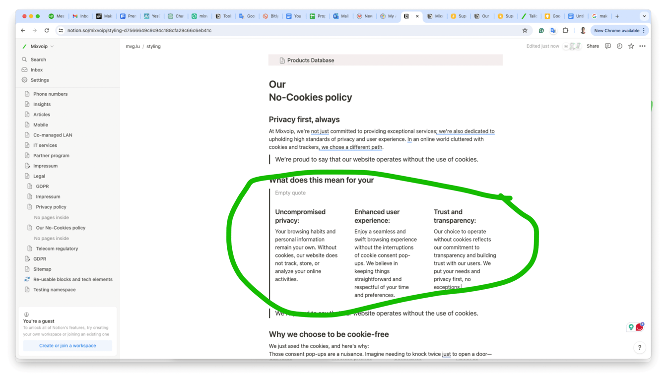 Repeat it for the second and third columns