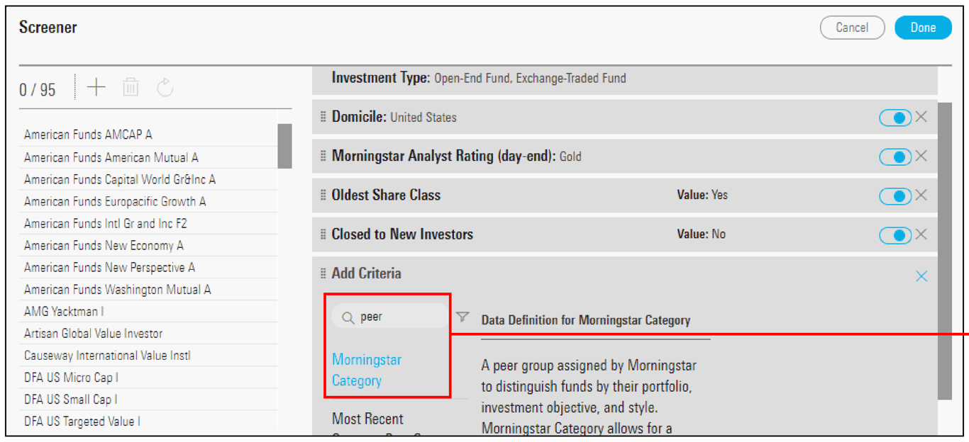 Morningstar - Stock Screener