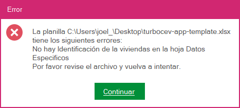 Nota: Se especifica el path de la planilla turbocev-app-template.