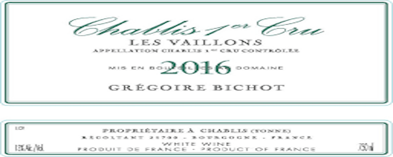 Chablis 1er Cru ‘Les Vaillons’ 