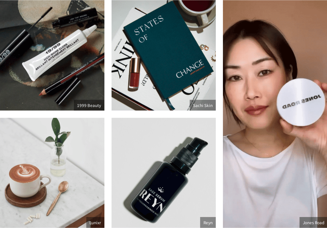 출처: WGSN 리포트 <2024 뷰티 페르소나> 및 우측 하단 브랜드