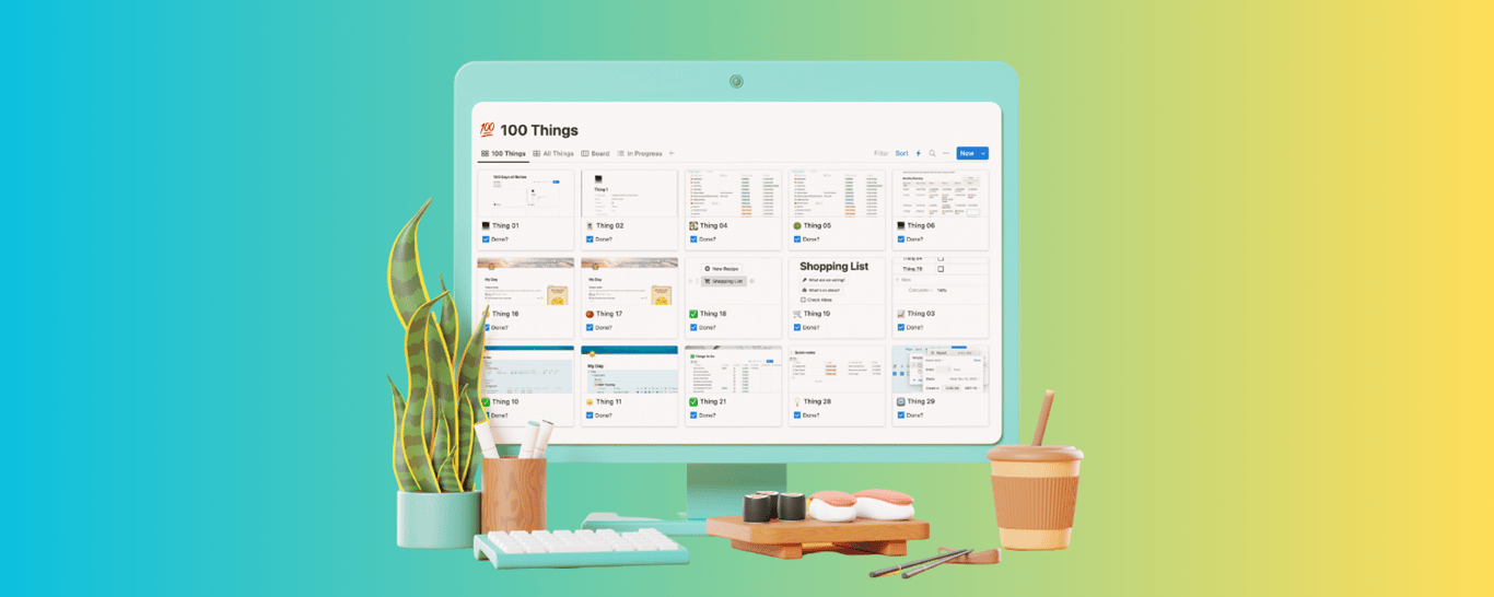 Making 100 Things on Notion