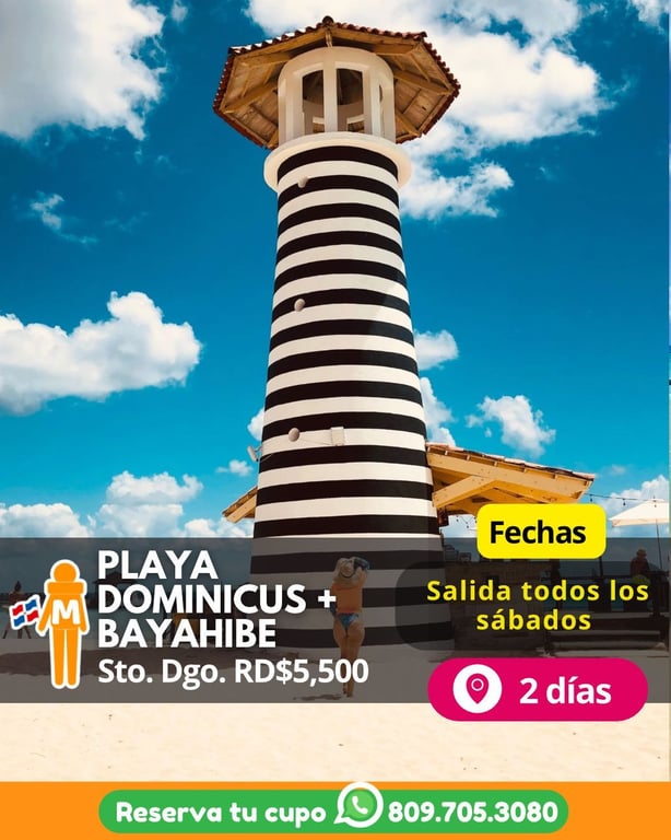 Tour 2 días Pueblo Bayahibe + Playa Dominicus