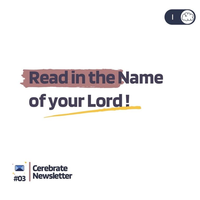Read! In the name of your Lord....