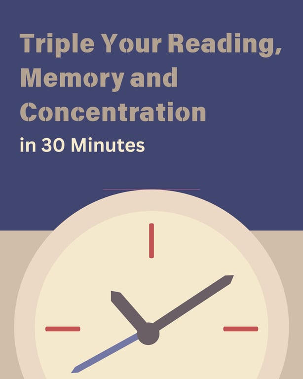 Triple Your Reading, Memory and Concentration in 30 minutes