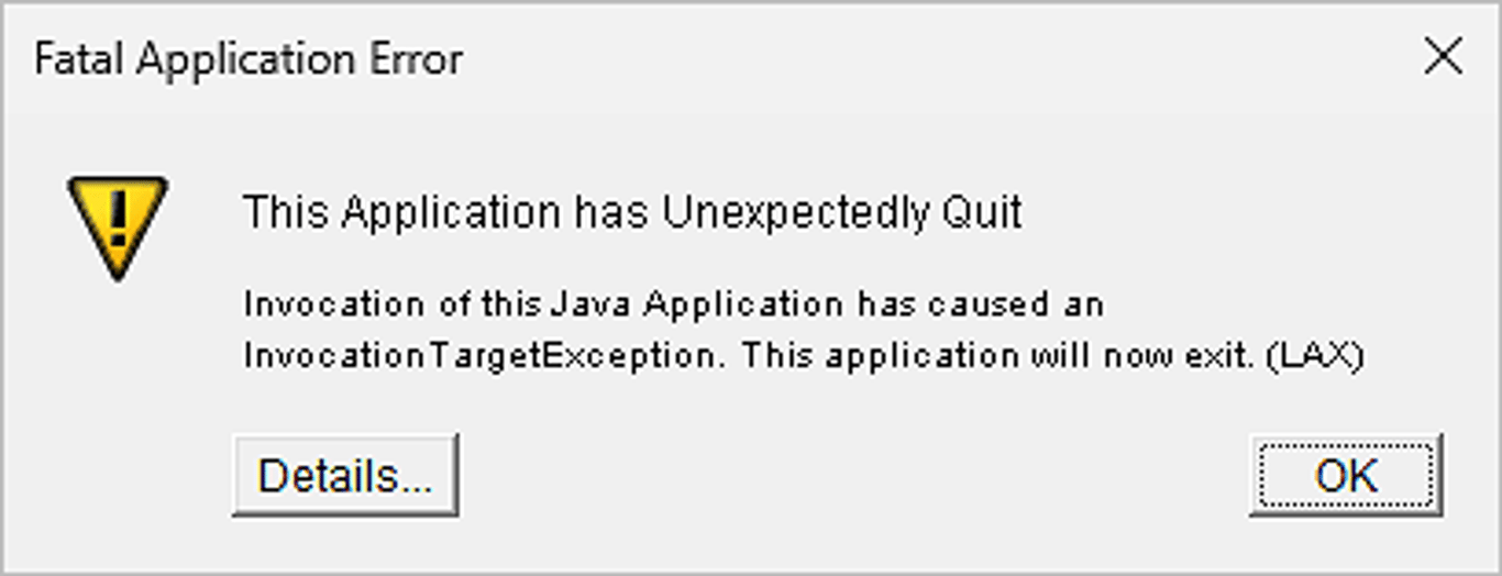 Error message #1