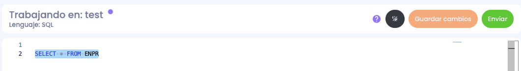 Forma correcta de enviar una consulta.