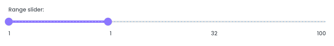 Slider de rango en el formulario
