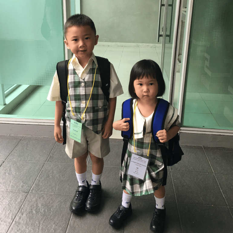 Our kids attending private Christian school, before Covid and homeschool