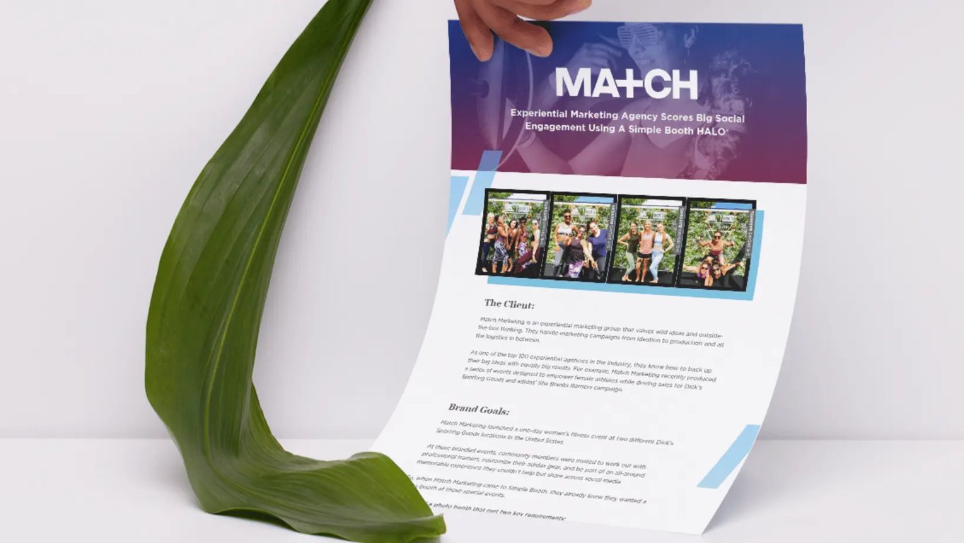 Case study development for Simple Booth HALO (B2B)