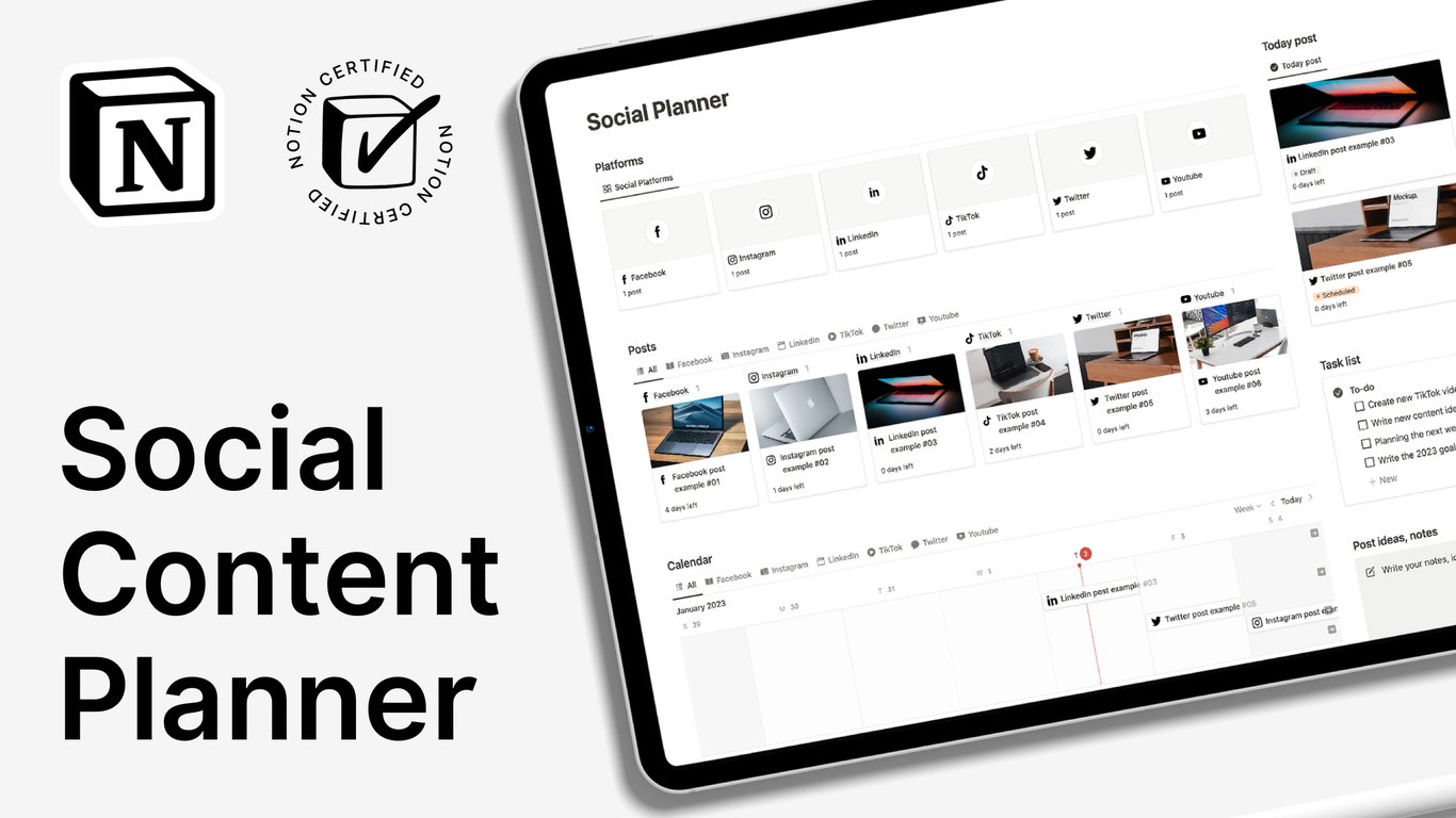 Notion Social Content Planner