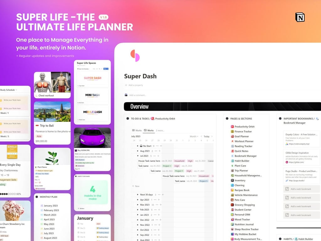 Super Life (Ultimate Life Planner) for Notion