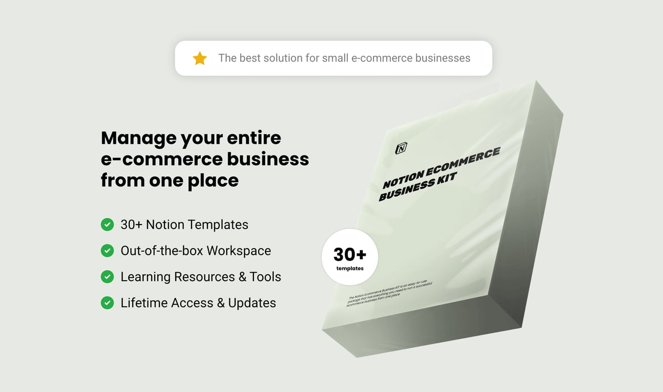 Notion Ecommerce Business Kit