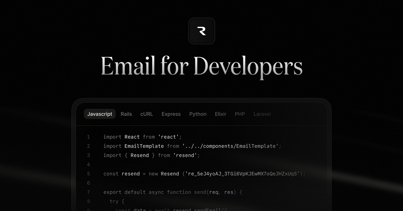 Resend · Email for developers