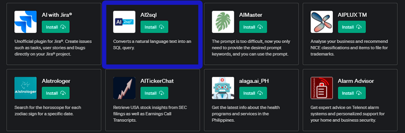 Plugin AI2sql para ChatGPT: Mejora tus Consultas SQL