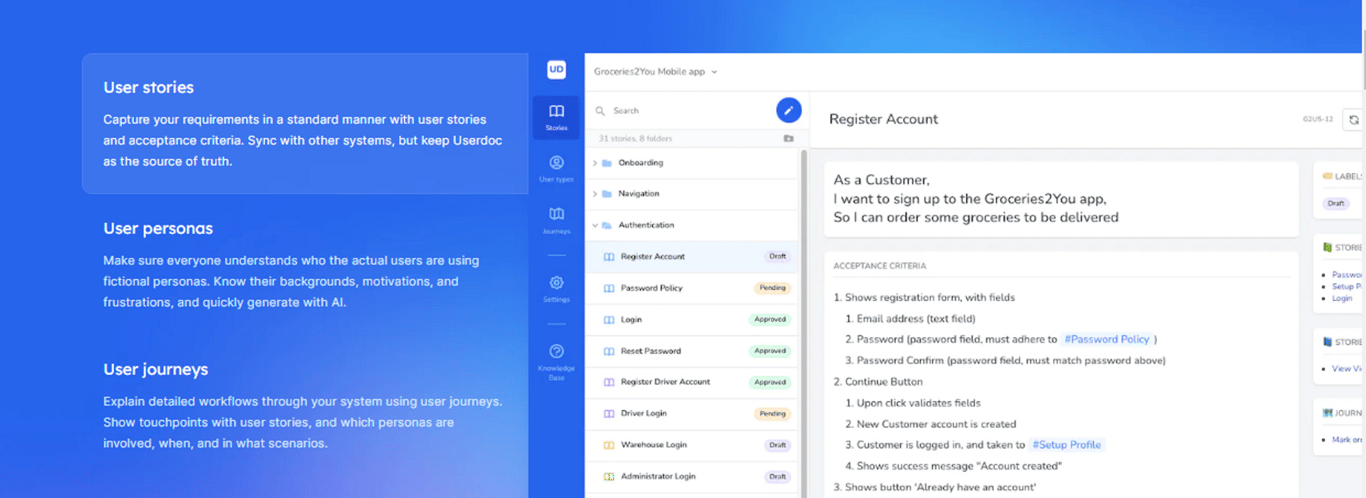 Userdoc: Gestión de requisitos de usuario con IA