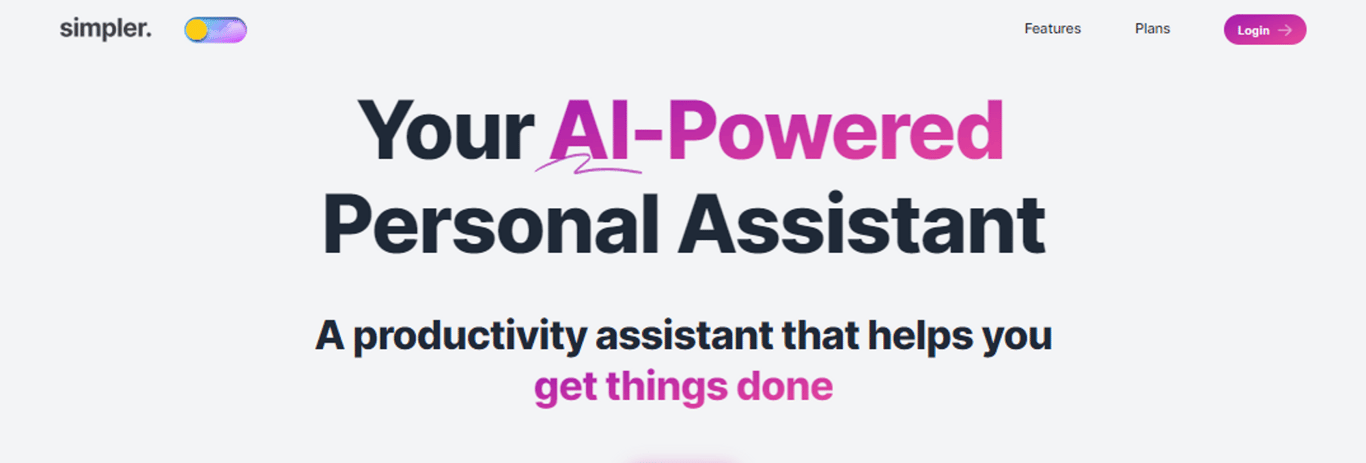 Simpler: Tu asistente personal potenciado por IA