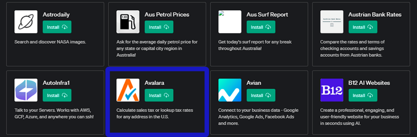 Plugin Avalara para ChatGPT: Automatización de impuestos
