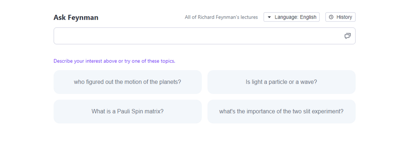 Ask Feynman: Conversaciones con la inteligencia artificial