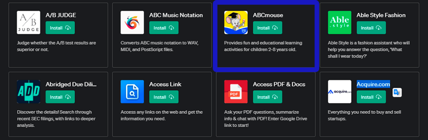 Plugin ABCmouse para ChatGPT: Una herramienta educativa esencial