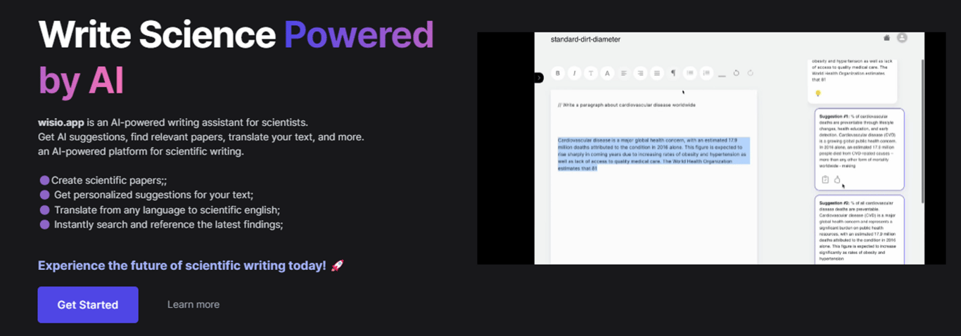 wisio.app: Tu asistente de escritura científica impulsada por IA