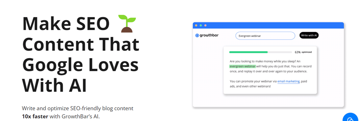 GrowthBar: Tu Herramienta de Escritura con IA para Contenido SEO