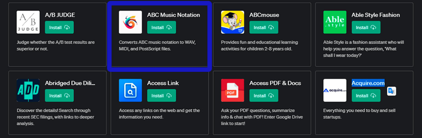 Plugin ABC Music Notation para ChatGPT: Revolucionando la música