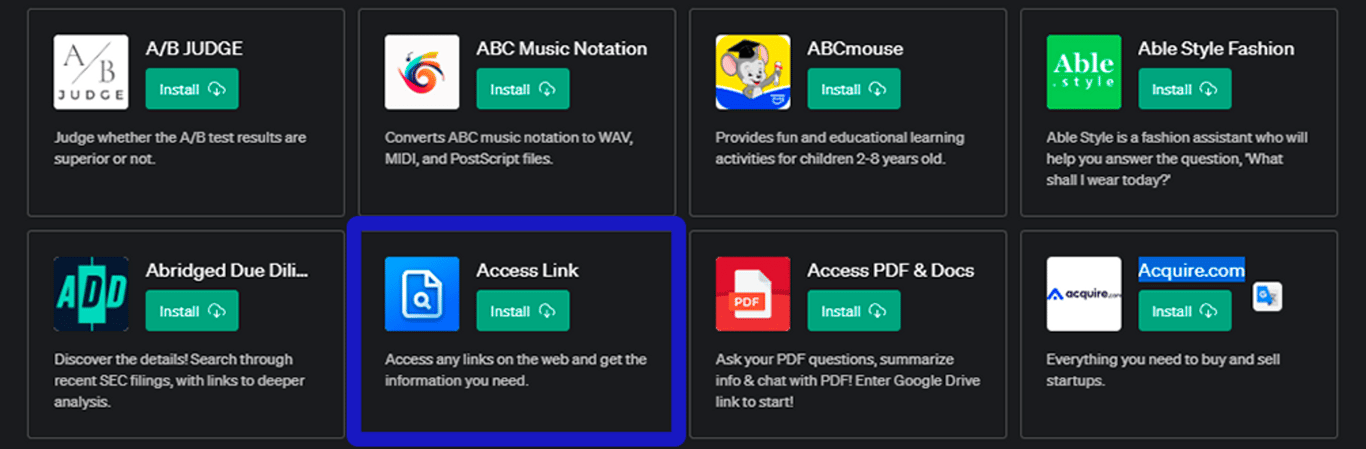 Plugin Access Links para ChatGPT: Simplificando el acceso a la Web