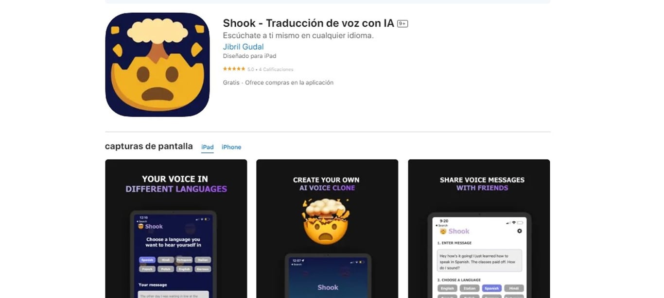 Shook: App de IA para clonar tu voz en diferentes Idiomas
