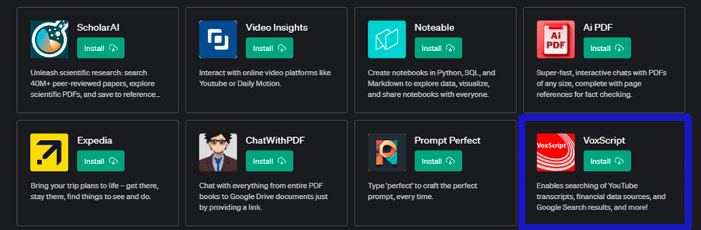 VoxScript: El Plugin de ChatGPT que revoluciona tus búsquedas