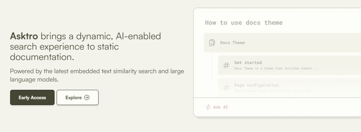 Asktro: Mejorando la interacción con la documentación estática con IA
