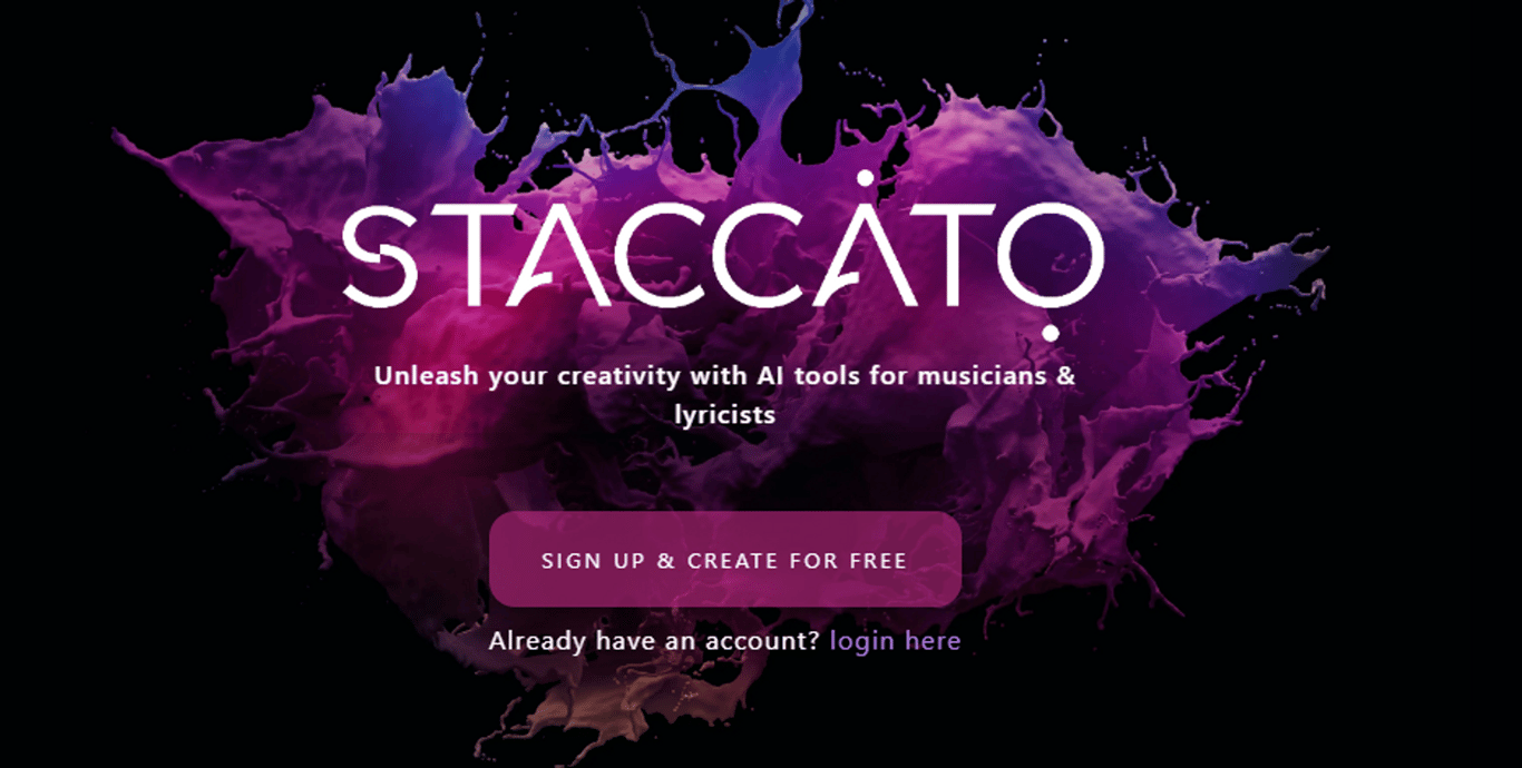 Staccato: Herramientas de IA para crear música y letras