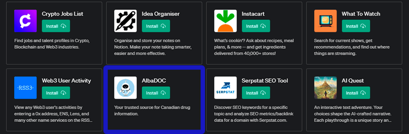 Plugin de IA 'AlbaDOC' para ChatGPT