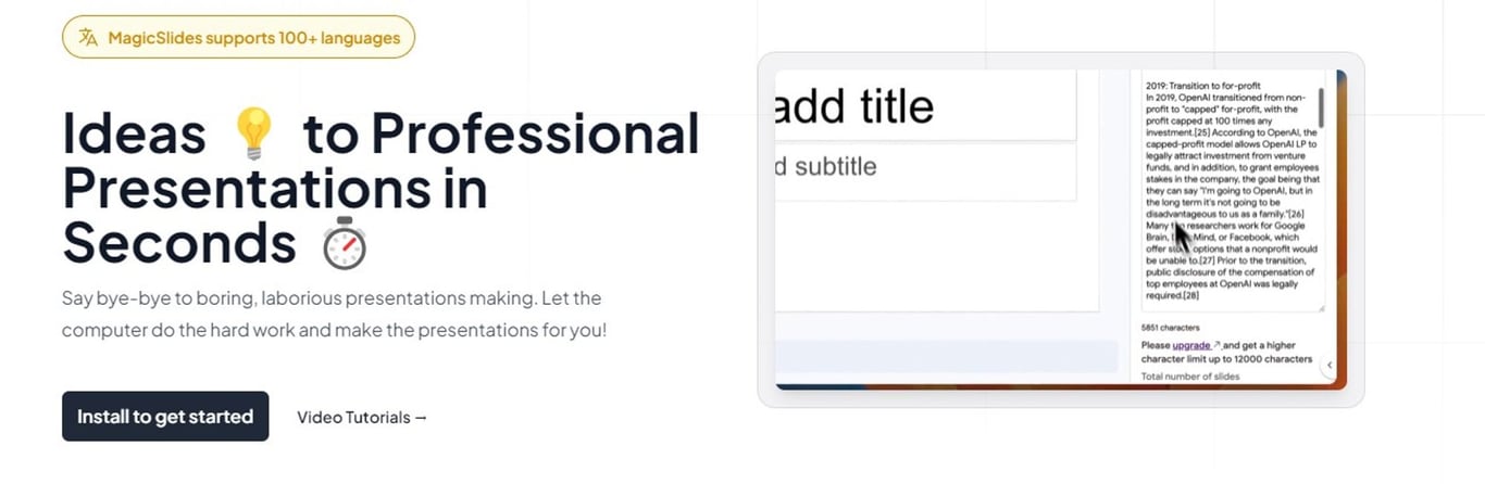 MagicSlides: Transforma Ideas en Presentaciones Profesionales