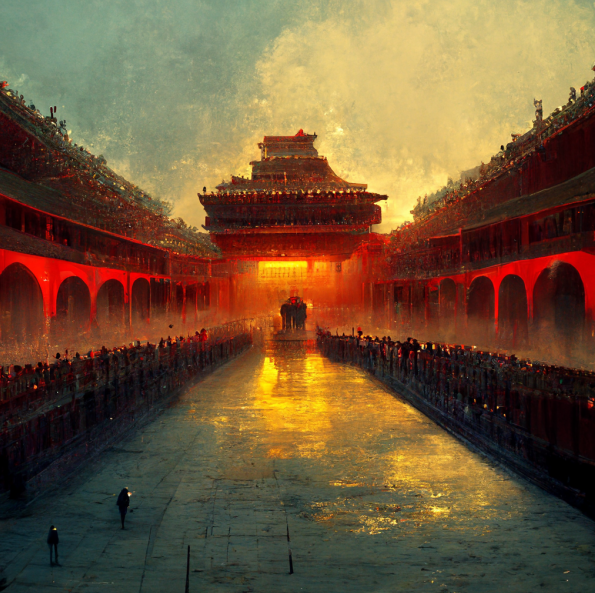 紫禁城，体积光